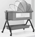 Factory Removable Belt Folding Baby Bed  Adjustable Height  Bedside Bed Shaker Diaper Mosquito Net for Baby Bedroom Cradle