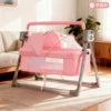 New Electric Baby Cradle Automatic Swing Bassinet with Music Remote Control Portable Newborn Folding Rocking Bed