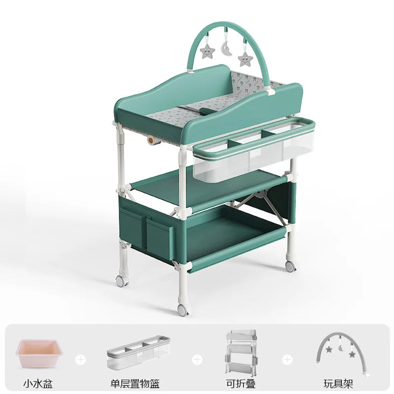 New Style Two-in-One Multi-functional Cotton Animal Print Baby Changing Table with Travel Potty for Newborns and Toddlers