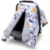 Cartoon Baby Carrier Cover, Winter Warm Shade Canopy, Outdoor Sun Shield Cover for Newborn Stroller & Car Seat