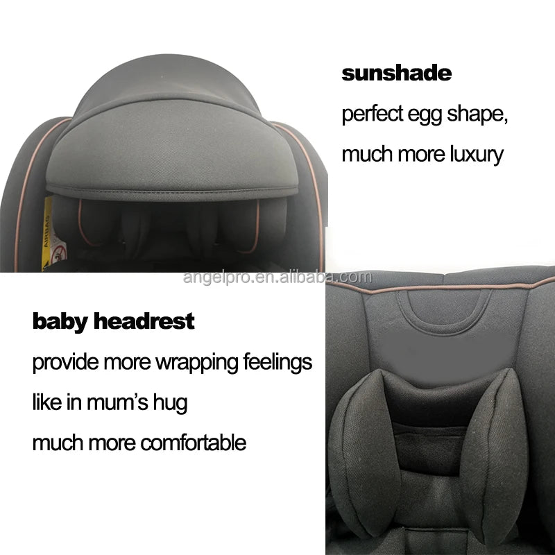 New design Child Safety Seat-Car-mounted Baby Car Seat with 360-degree Rotation CE Certified 22-27kg Capacity