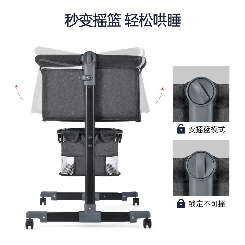 Multifunctional Adjustable Height Baby Bassinet Bedside Sleeper Baby Swing Bed Cradle and Crib Quality Baby Stroller Product