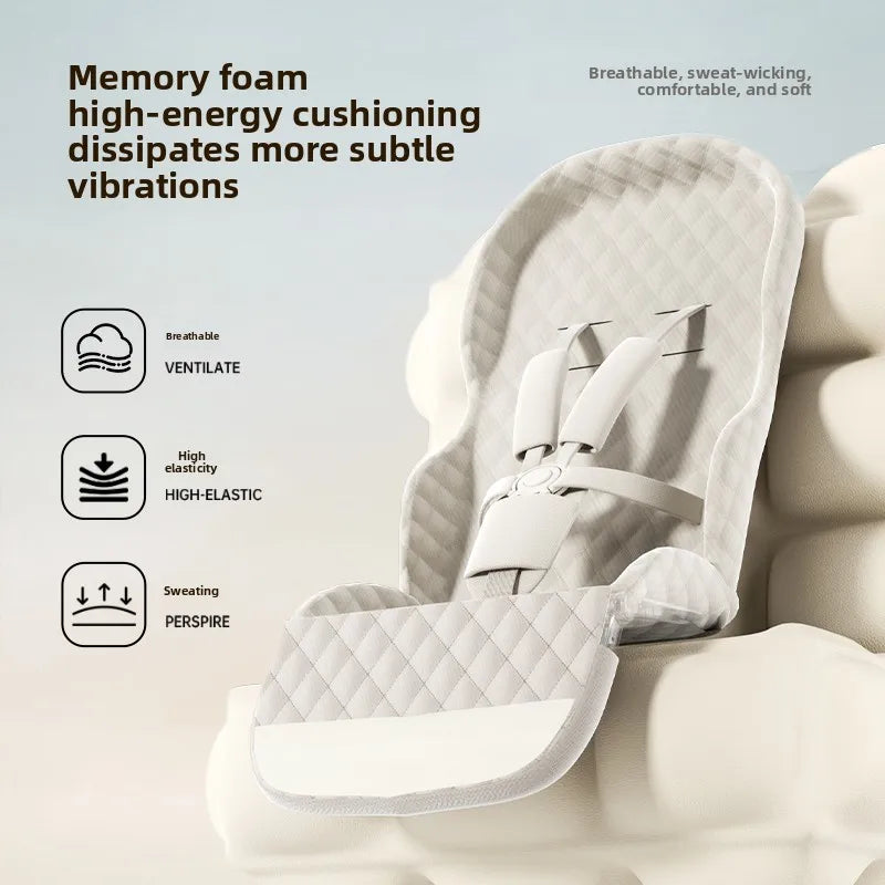 Four-wheel Shock-absorbing High-view Foldable Aluminum Alloy Stroller Two-way Can Lie Flat Baby Comfortable Car 0-3 Years Old