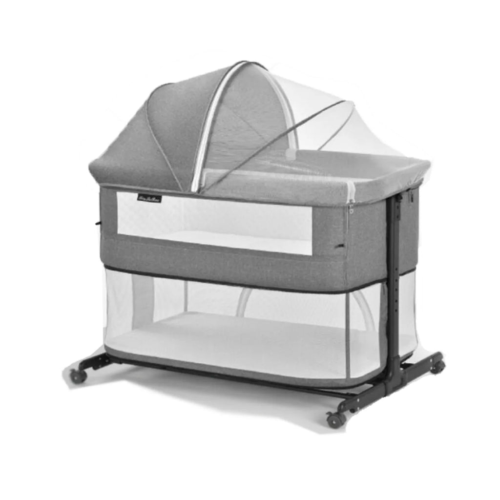 Newborn Mobile Bed Play Bed Foldable Crib Portable Infant Crib Bassinet Adjustable Bedside Bassinet With Lockable Wheels