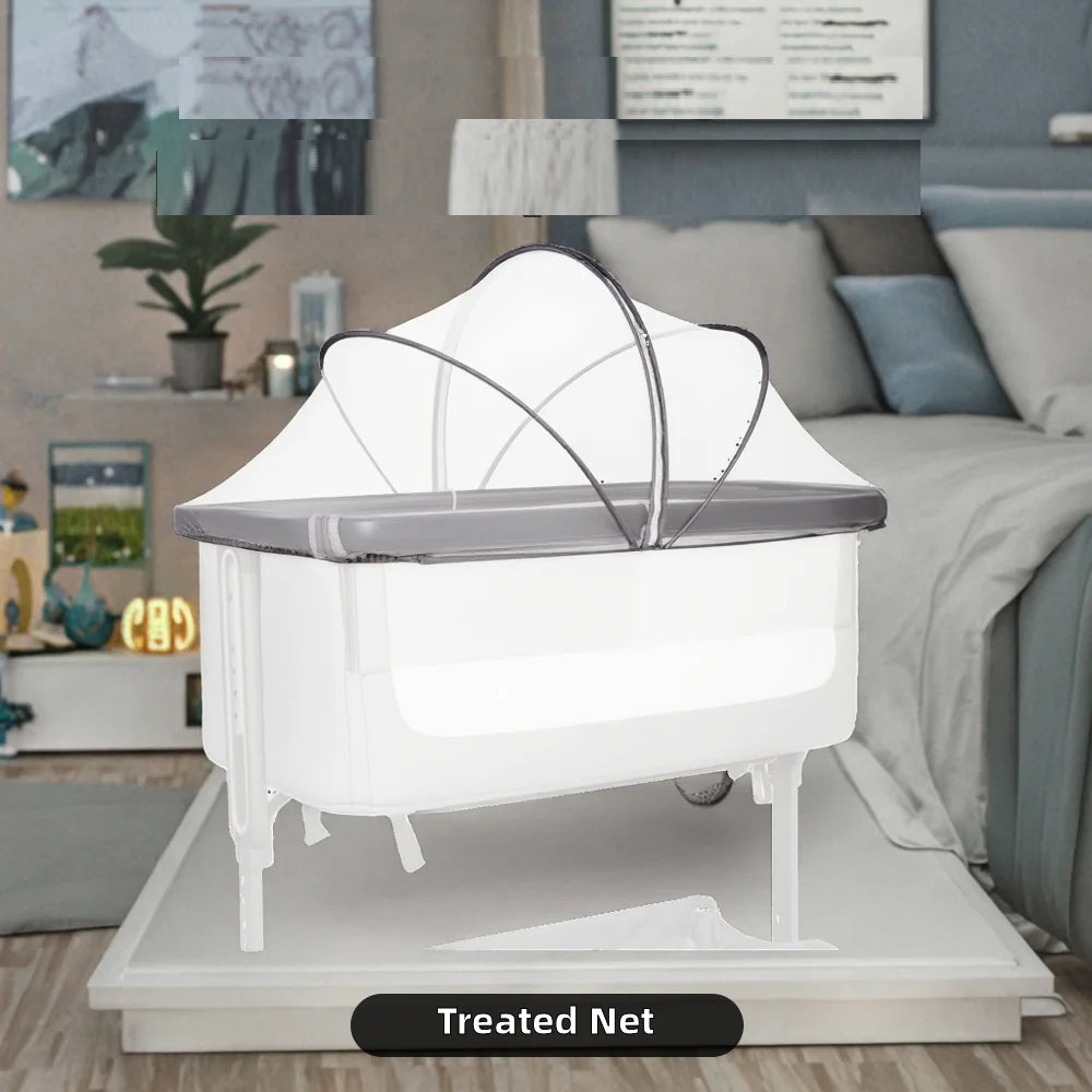 Portable Foldable Crib Tent Breathable Bassinet Mosquito Net Cover for Home Keeps Cats/Bugs Out While Baby Sleeps Comfortably