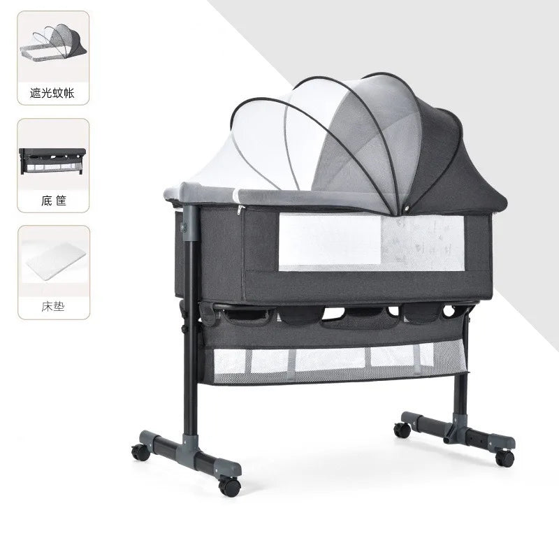 Multifuncional Baby Swing Bed Cradle Adjustable Height Baby Bassinet Bedside Sleeper Bed Crib for Baby