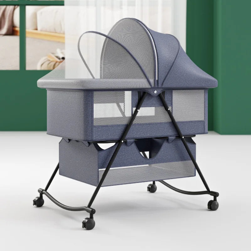 New Modern Design Folding Baby Bedding Set Sleeping Cradle Kids Cribs Sleeper Swing Beds Baby Bassinet Bedside Crib for New Born