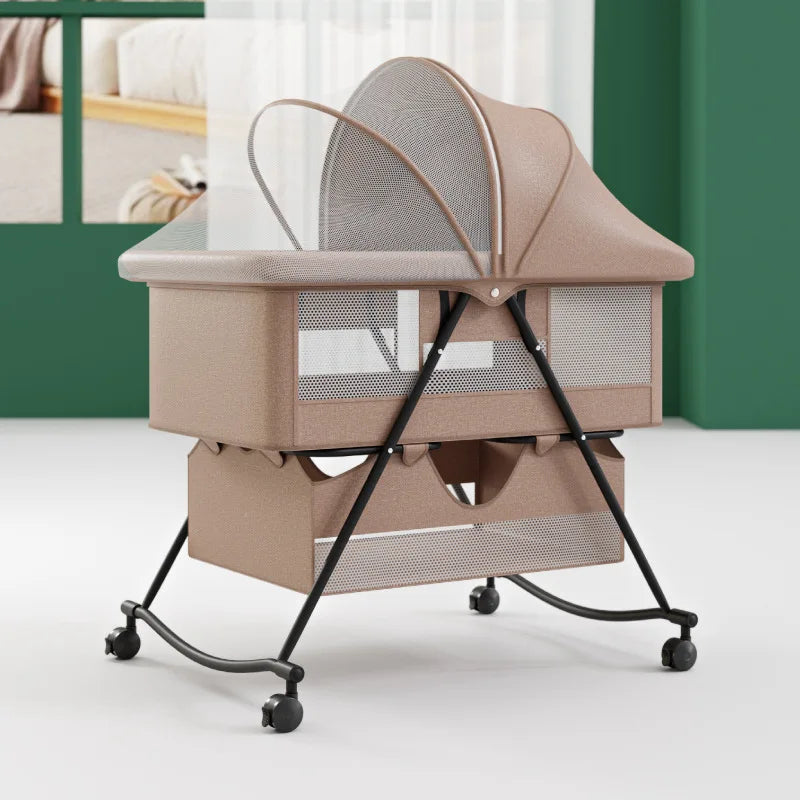 New Modern Design Folding Baby Bedding Set Sleeping Cradle Kids Cribs Sleeper Swing Beds Baby Bassinet Bedside Crib for New Born
