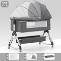Portable Folding Height Adjustable New Born Toddlers Bassinet Baby Cradle Bed Portable Travel Crib with Mosquito Net