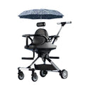 Twins Foldable Infant & Toddler Convertible 2-Seat Aluminum Alloy Frame Lightweight Compact Stroller for Family Use