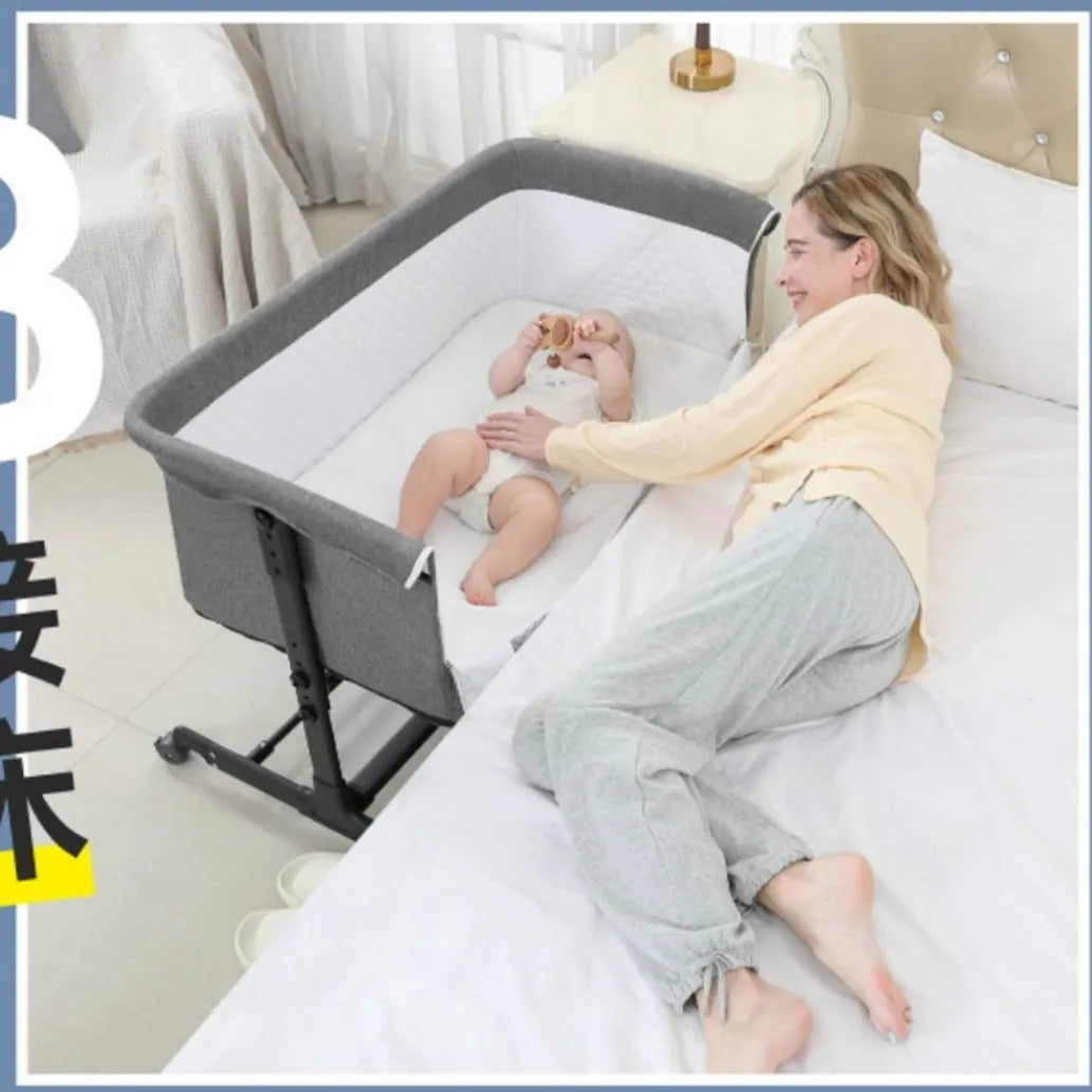 Portable Unisex Foldable Metal Cradle Crib Newborn Mobile Bed & Play Bed Baby Supplies