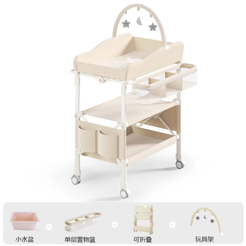 New Style Two-in-One Multi-functional Cotton Animal Print Baby Changing Table with Travel Potty for Newborns and Toddlers