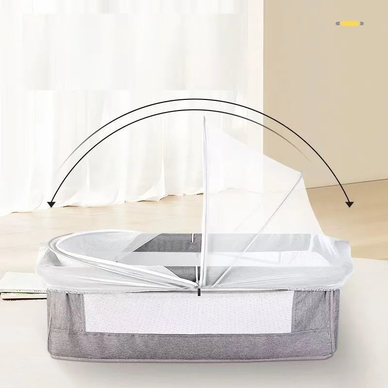 Portable Foldable Crib Tent Breathable Bassinet Mosquito Net Cover for Home Keeps Cats/Bugs Out While Baby Sleeps Comfortably