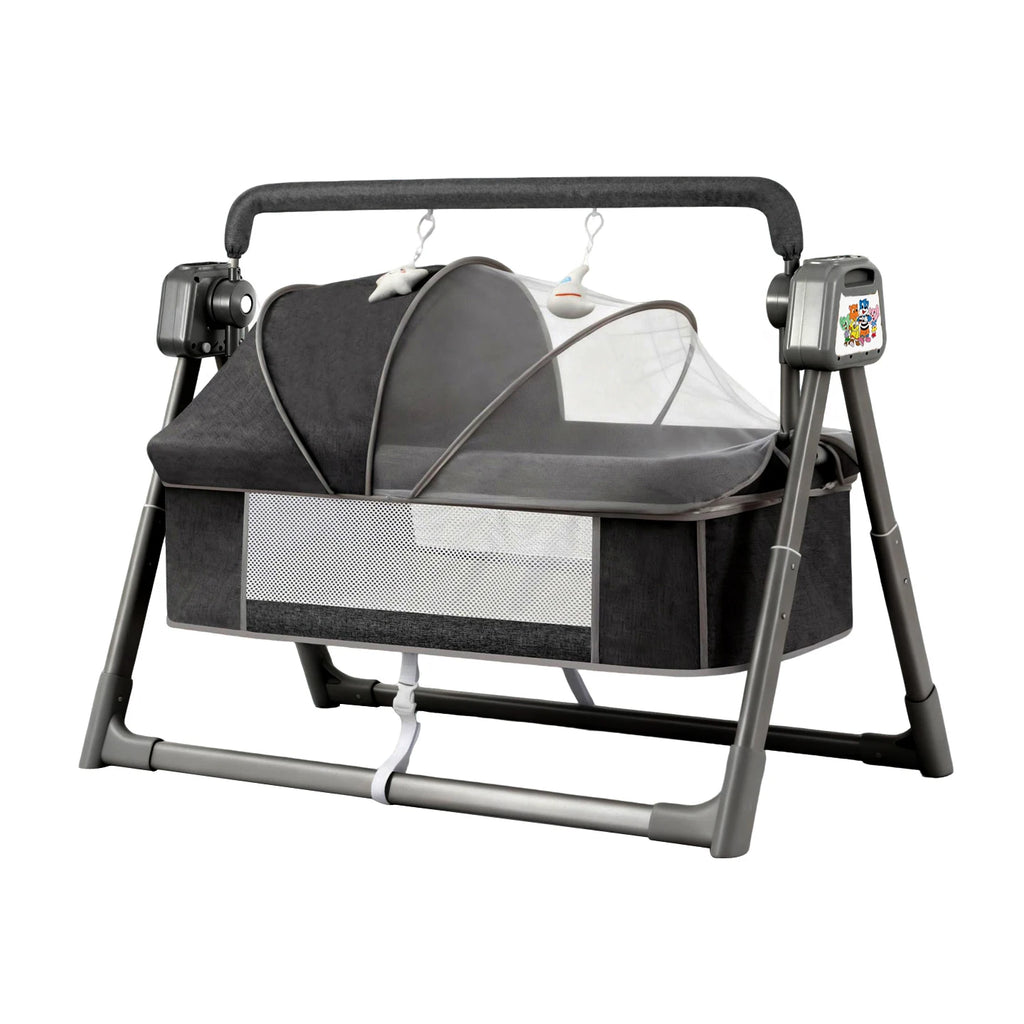 New Electric Baby Cradle Automatic Swing Bassinet with Music Remote Control Portable Newborn Folding Rocking Bed
