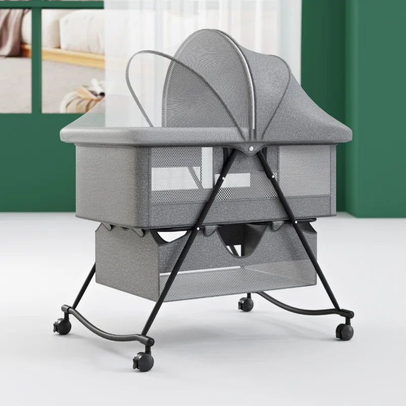 New Modern Design Folding Baby Bedding Set Sleeping Cradle Kids Cribs Sleeper Swing Beds Baby Bassinet Bedside Crib for New Born