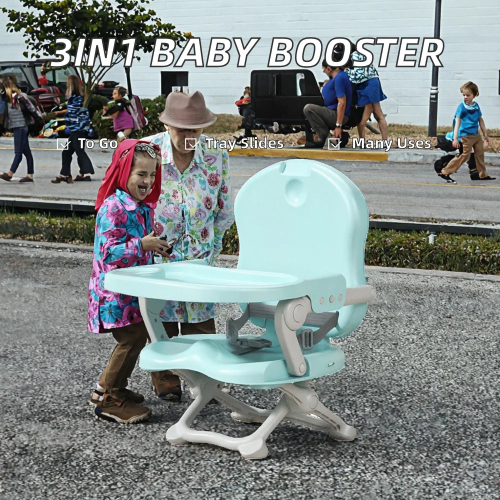 Polyester Material 3in1 Portable Toddler Booster Seat Baby Booster Seatfor Dining Table Removable Tray Cushion