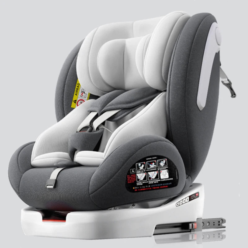 Baby Car Safety Seat 360 ° Freely Rotatable Baby Safety Seat Suitable for Cars 0-12 Years Old Can Lie Down or Sit