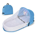 Baby Bed Crib Convenient Folding Anti-crush Middle Bed with Mosquito Net Comfortable Mattress Travel Crib for Newborn Camping