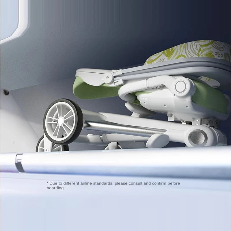 Lightweight Stroller Can Sit and Lie Down with One Button Folding Stroller 0-4 years old High Landscape Two-way Push Swivel Seat