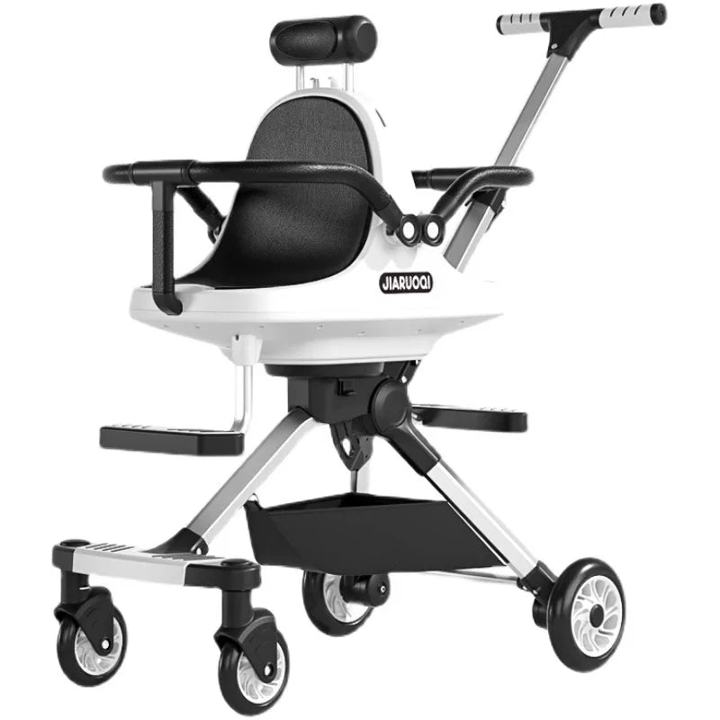 Twin Baby Stroller Double Seat Lightweight Portable Folding Aluminum Alloy Frame Removable Sunshade Umbrella Stroller