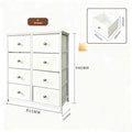 Retro Fabric Folding Drawer Storage Cabinet Living Room Dresser Bedroom Nightstand Organizer Cabinet Sideboard Sideboard