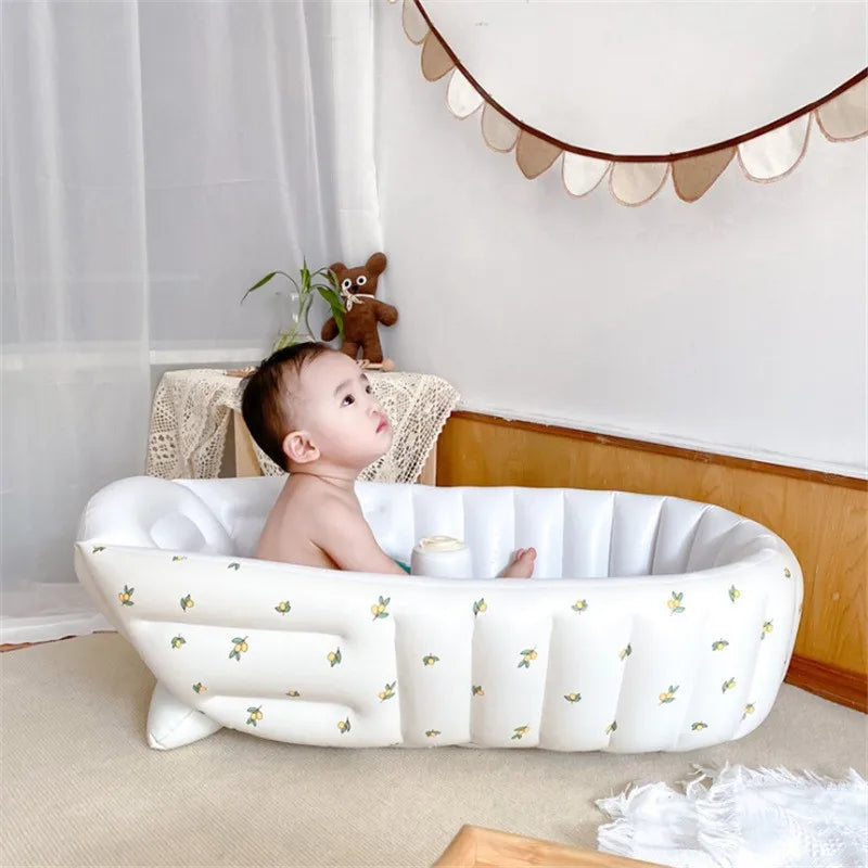 Non Slip Portable Baby Bath Tub Foldable Inflatable Swimming Pool For Kids Infant Bathtub