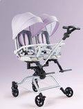 Lightweight Twin Stroller, A Must-have for Two-child Travel, with A Reclining and Sitting Position and A Swivel Seat.