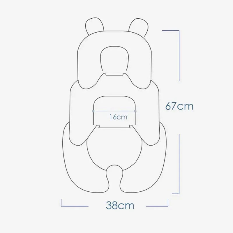 Baby Stroller Seat Cushion Infant Double-sided Safety Seat Pad Thick Warm Universal Child Cart Mattress Mat Stroller Accessories
