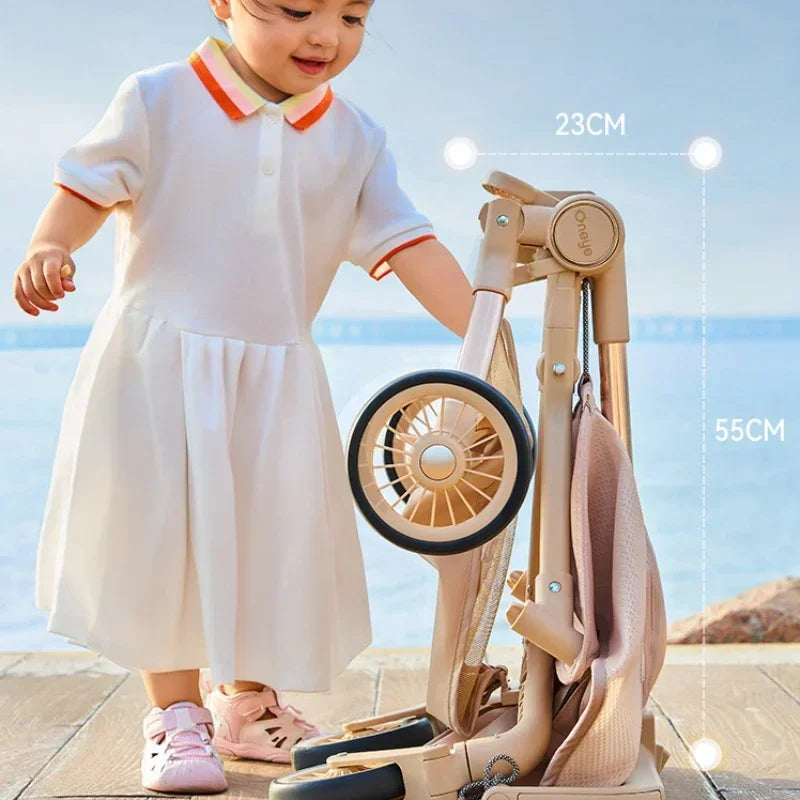 Foldable Ultra-light Stroller Portable Pocket Baby Stroller High View Baby Stroller Lightweight Four-wheel Baby Carriage