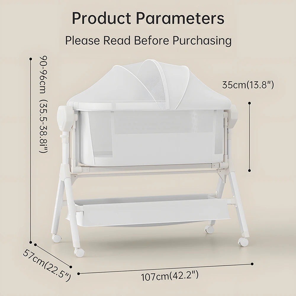 Bassinet for Baby Electric Rocking Cribs,Newborn Co-Sleeper,Infant Bedside Sleeper,Unisex Baby Bed, Portable Travel Crib,Cradle