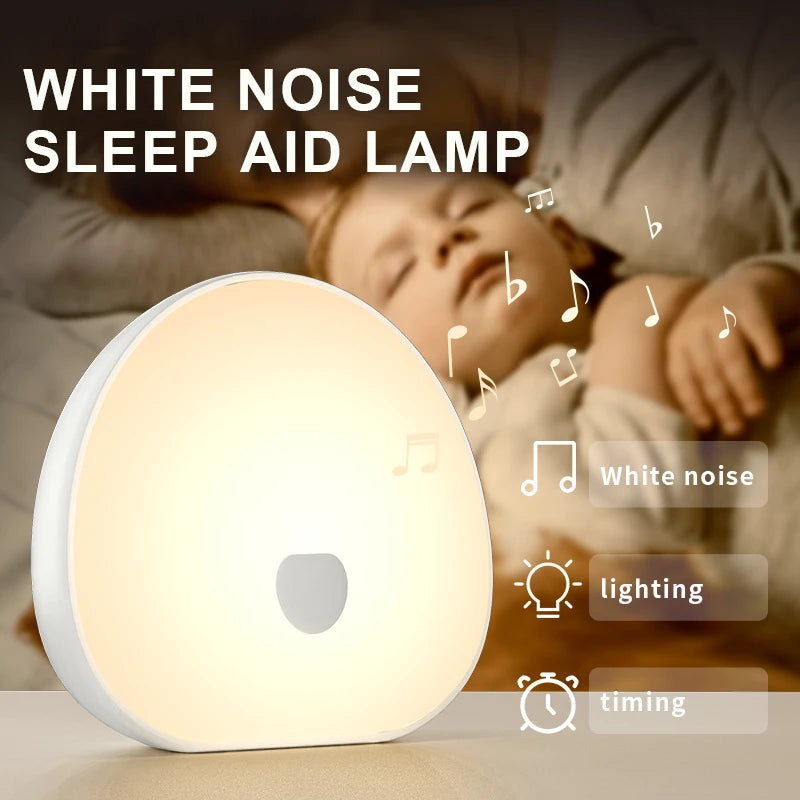 Intelligent Rechargeable Touch Seven Colors Night Light Baby Night Feeding Lamp White Noise Sleep Monitor Kids Nightlight