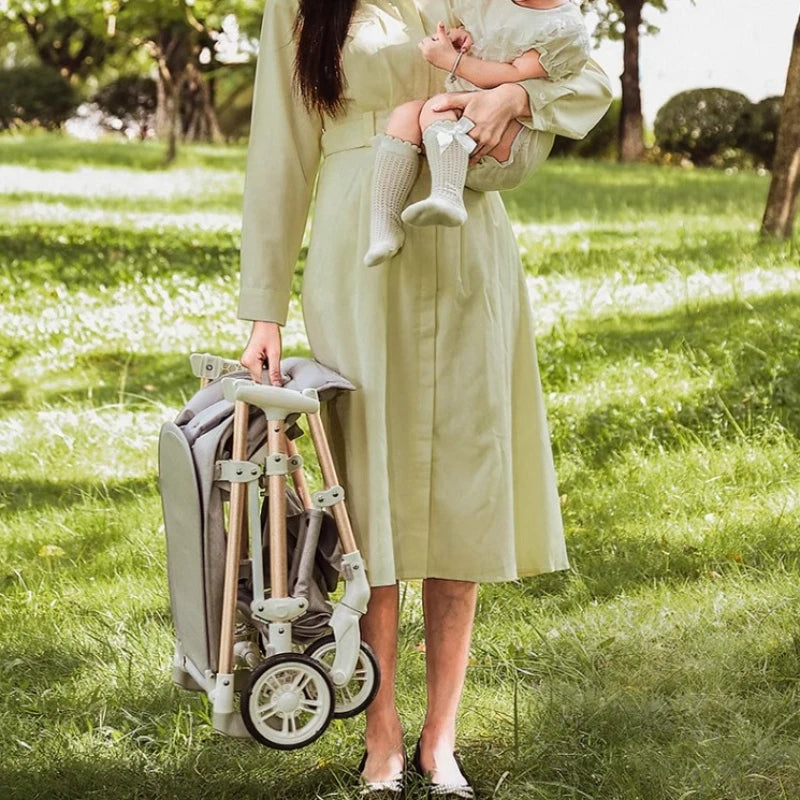 Ultralight Stroller Lightweight Four-wheel Baby Carriage Foldable Large Space Children's Stroller Luxury Station Wagon