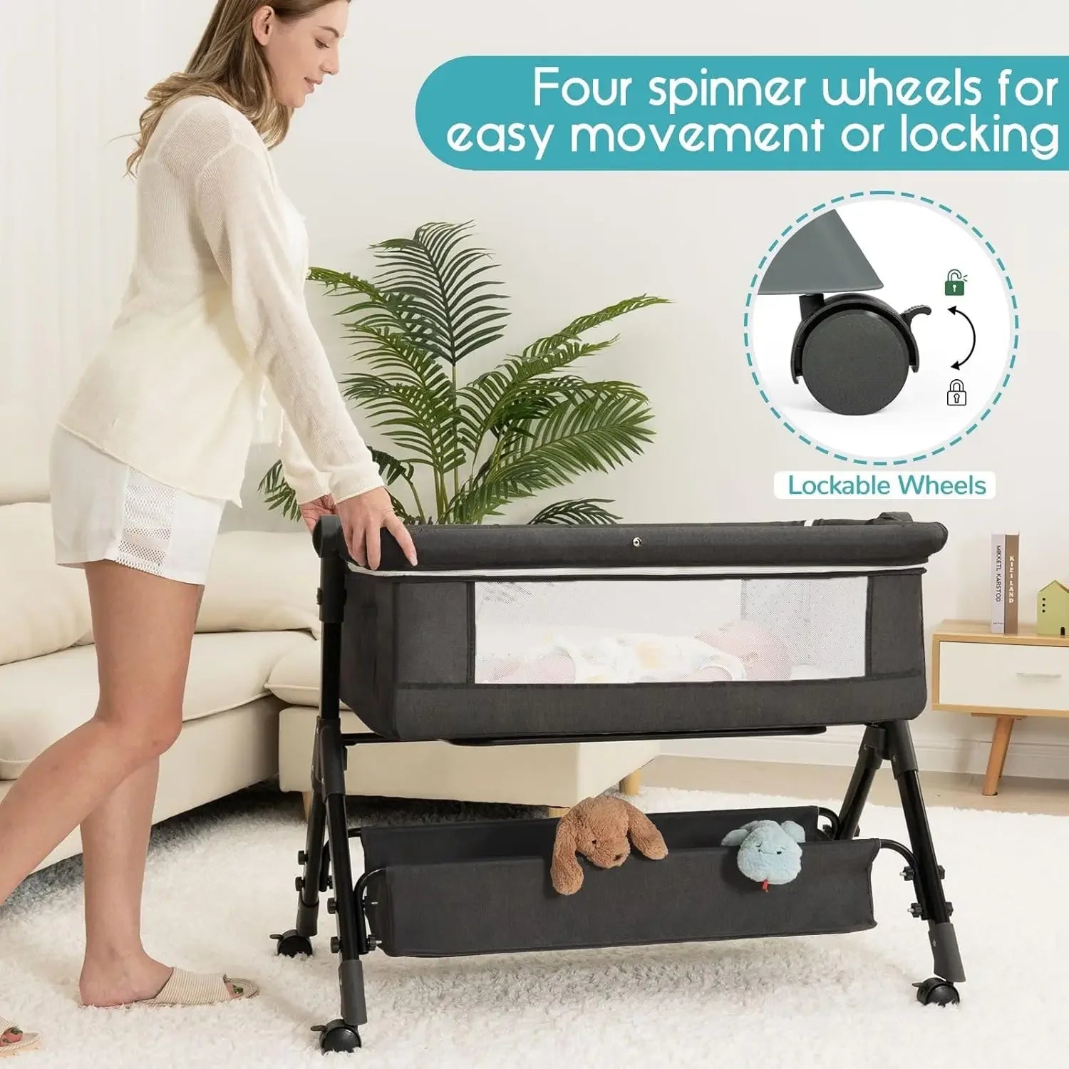 Baby Bassinet Bedside Sleeper Newborn Infant Portable Bed
