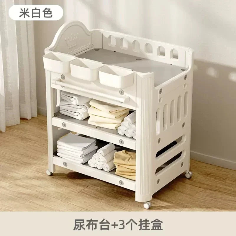 AD Diaper-Changing Table Baby Touching Baby  Table Diaper Changing Movable Newborn Massage Touching Bath Crib
