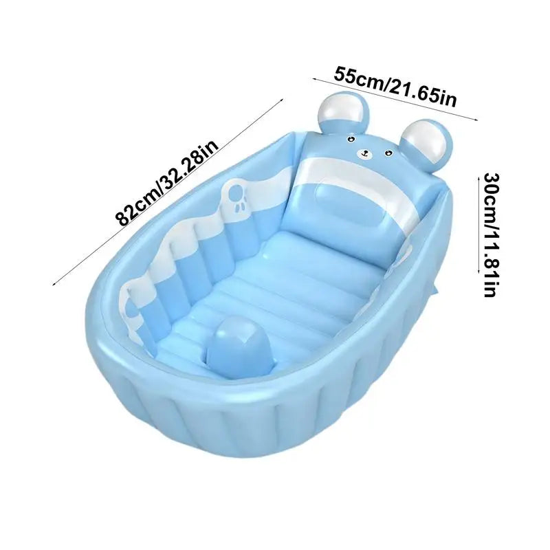 Inflatable Toddler Bathtub Toddler Bath Tub Space-Saving Air Swimming Pool For Shower Swimming Pool Home Use Daycare Hospital
