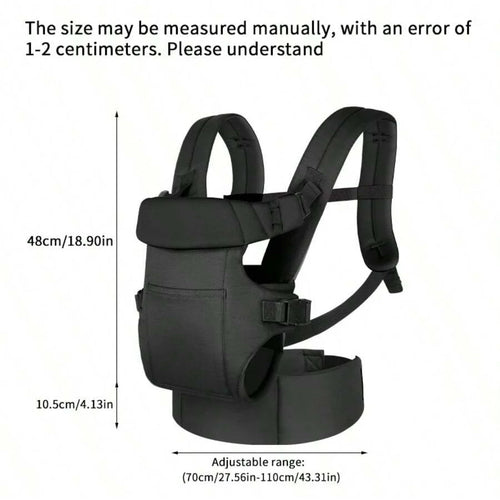 1Pc Baby Carrier, Multifunctional Front and Back Dual-Use Baby Carrier, Adjustable and Comfortable Front Strap-Back Strap, Washable-Machine Washable, Lightweight for Holding Baby All Seasons, Freeing Mom's Hands, a Handy Tool