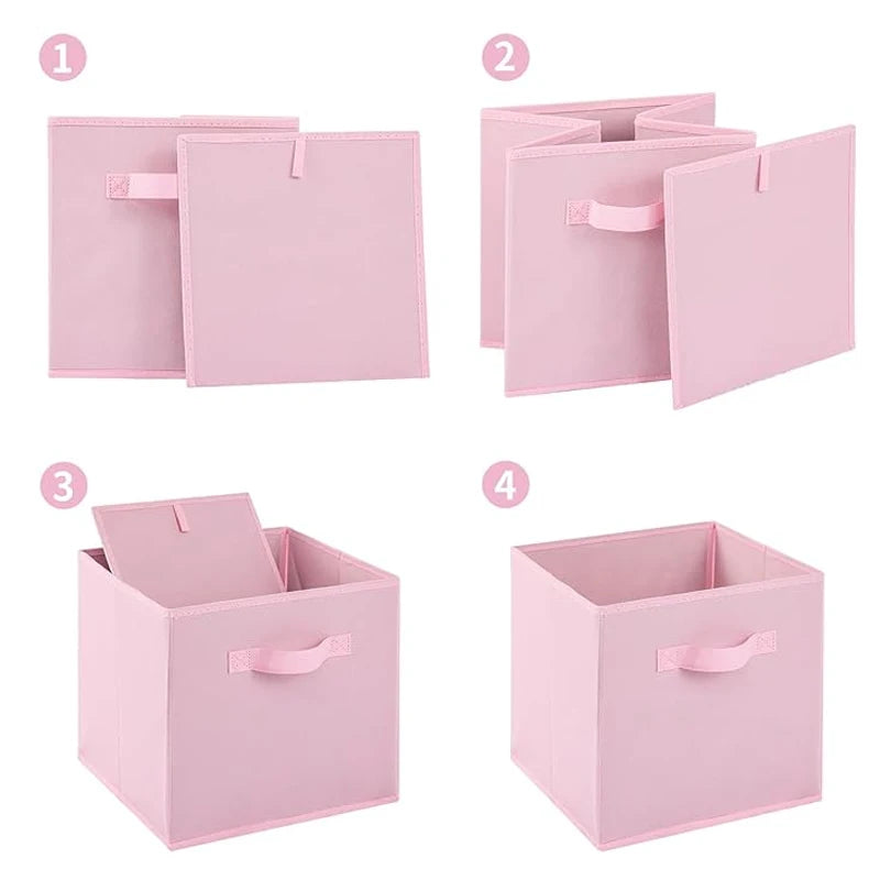 Collapsible Cube Storage Bin Non Woven Fabric Storage Box Home Supplies Closet And Toys Storage,Clothing bookcase storage box
