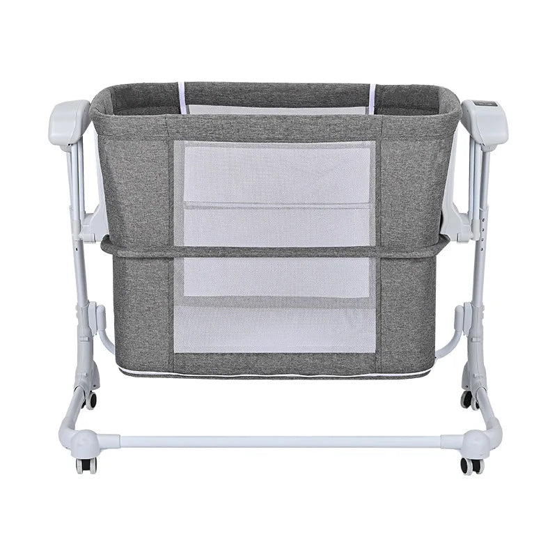 Adjustable Height  Bedside Sleeper Crib Baby Crib Bassinet for Infant with Remote Control Rocking Baby Swing Bed Electric