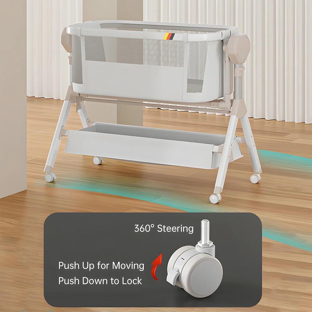 Bassinet for Baby Electric Rocking Cribs,Newborn Co-Sleeper,Infant Bedside Sleeper,Unisex Baby Bed, Portable Travel Crib,Cradle