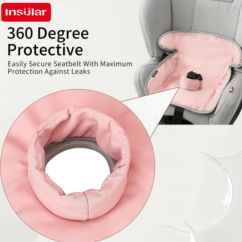 Insular Safety Seat Protective Mats Multi-functional Diaper Pad 3 Layer Waterproof Stroller Cushion Skin-friendly Child Car Seat