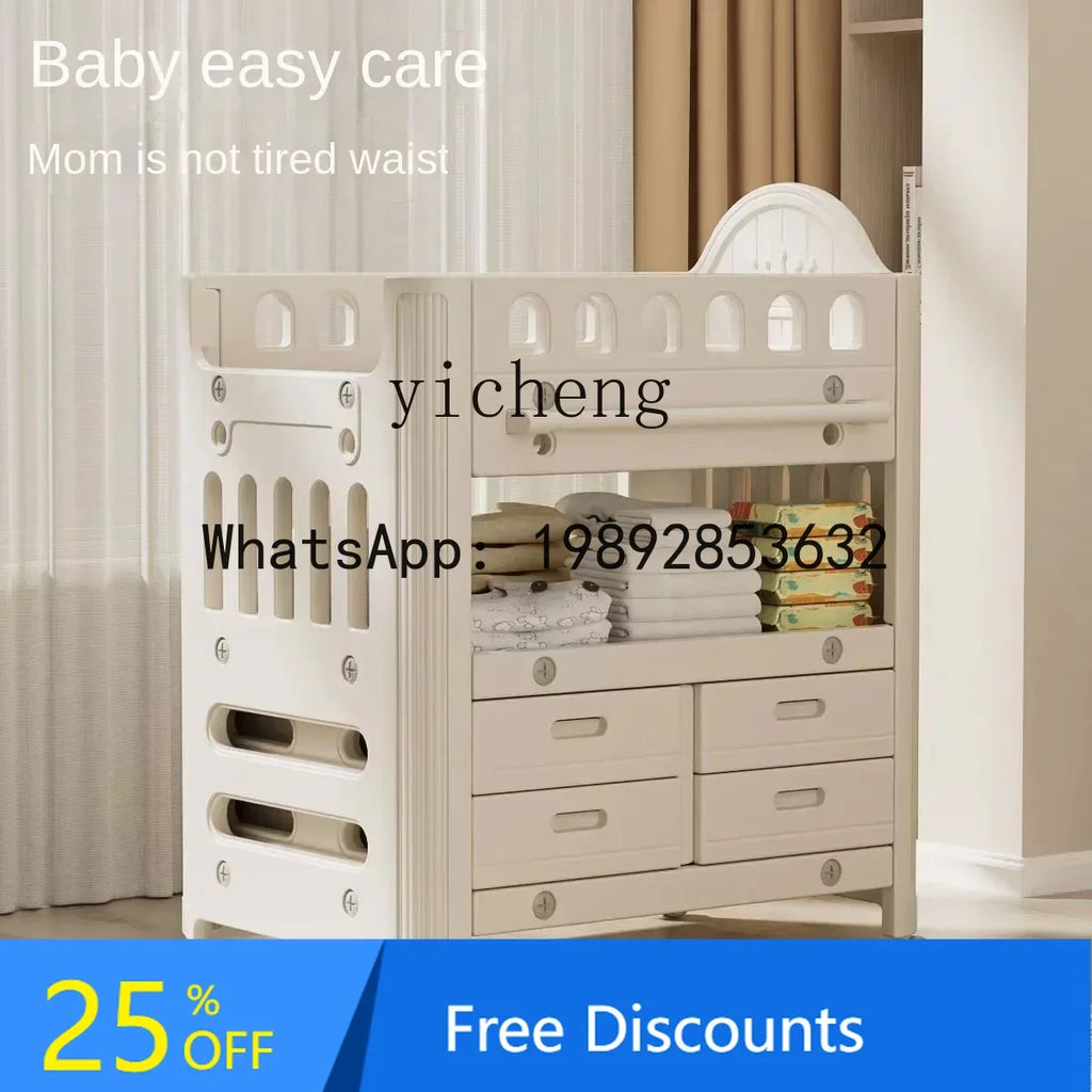 AD Diaper-Changing Table Baby Touching Baby  Table Diaper Changing Movable Newborn Massage Touching Bath Crib