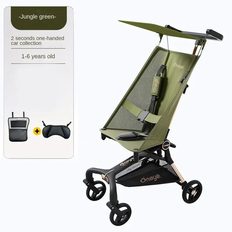 Foldable Ultra-light Stroller Portable Pocket Baby Stroller High View Baby Stroller Lightweight Four-wheel Baby Carriage