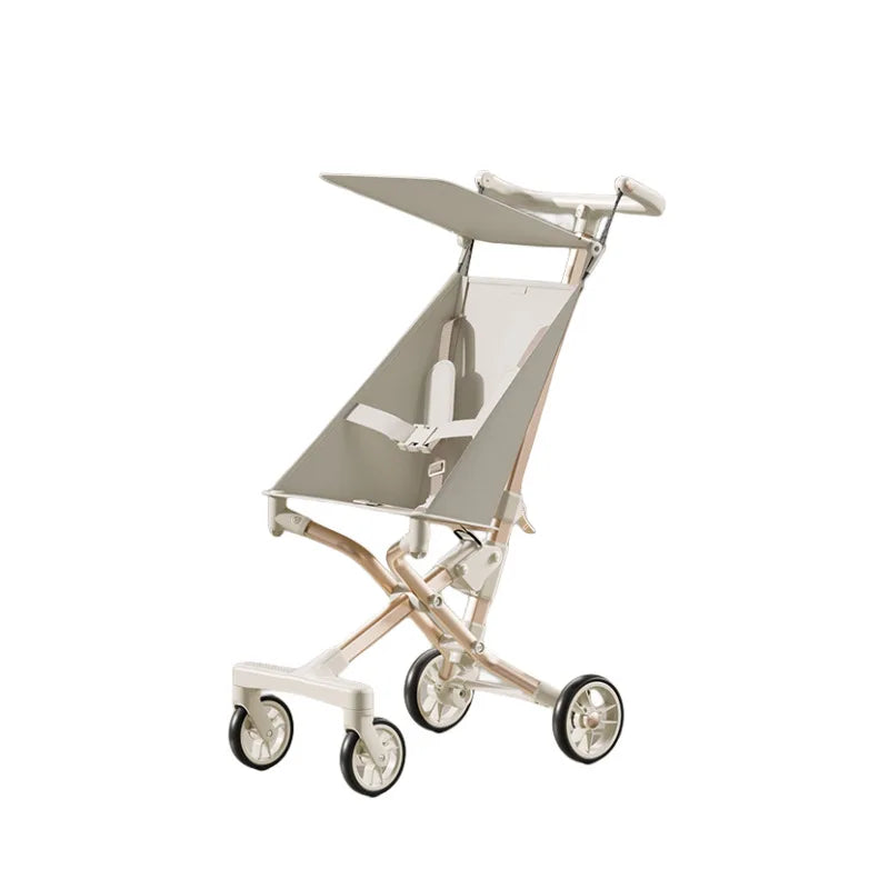 High Landscape Stroller Light Travel Trolley Light and Foldable Portable Travel Baby Stroller Four Wheel Trolley Cart