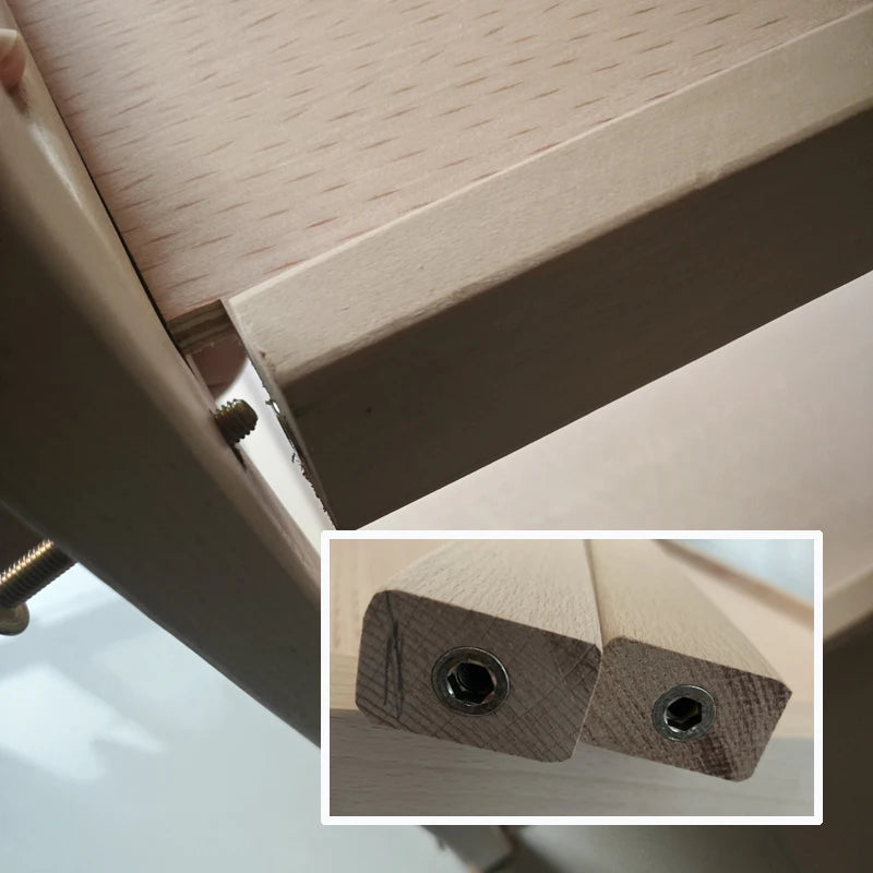Multifunctional Beech Wood Diaper Table, Solid Wood Frame And Cotton Mat In The Parcel Include