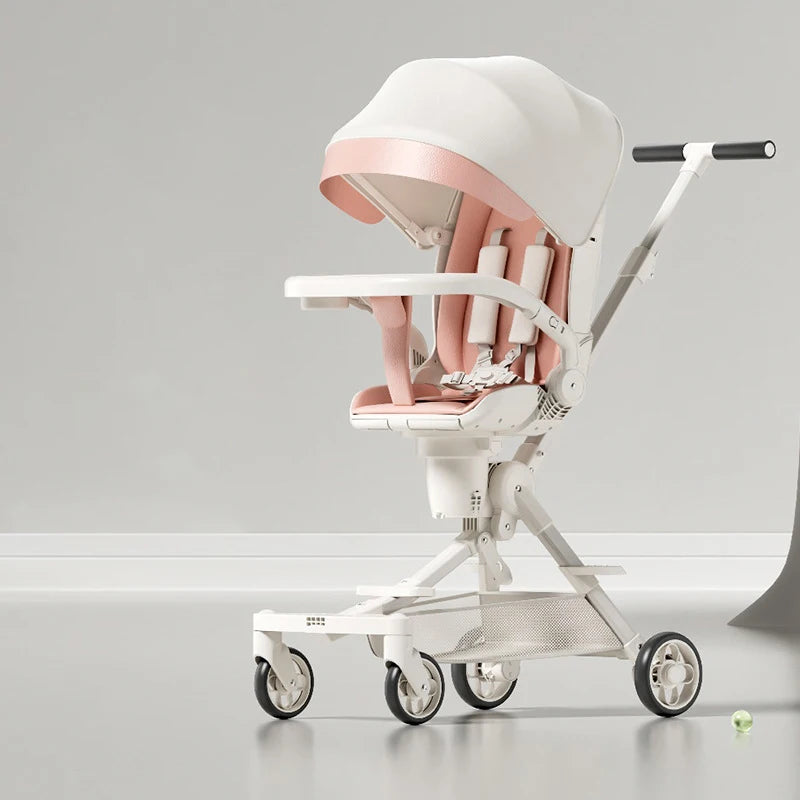 High View Portable Baby Strollers Child Lightweight Foldable Two-way  Baby Portable Travel Stroller With 360°Swivel Seat