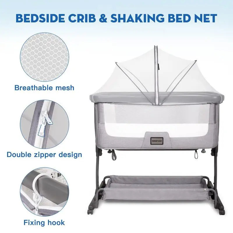 Bassinet Cover Bassinet Netting Cover Breathable Foldable Mesh For Rocking Cradle Stroller Playard Toddler Hammock Small Spaces