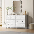 8-Drawer Solid Wood Dresser Chest for Bedroom