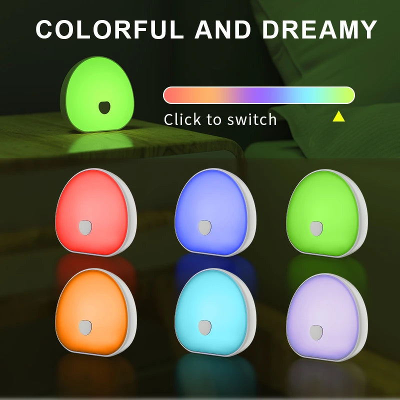 Intelligent Rechargeable Touch Seven Colors Night Light Baby Night Feeding Lamp White Noise Sleep Monitor Kids Nightlight
