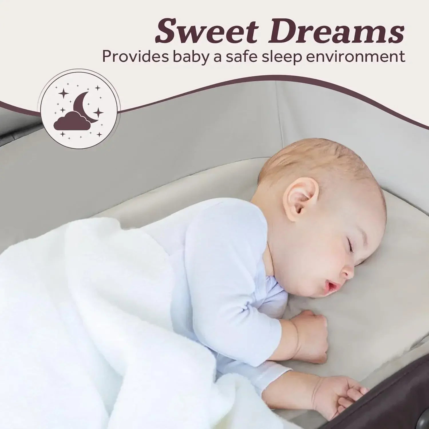 Portable Baby Playard 4 in 1 Design, Foldable Baby Playpen with Removable Bassinet, Canopy and Changing Table, Infant Playrad, N