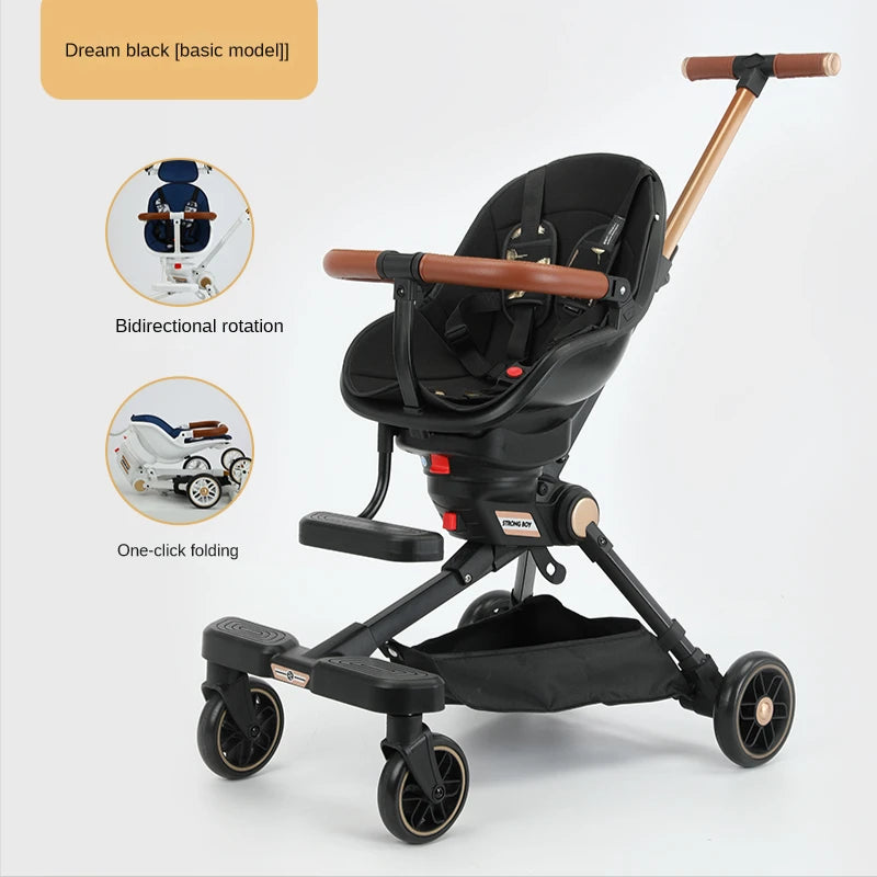 New Lightweight stroller can be carried on the plane baby stroller foldable Can sit and lie down baby trolley car four wheels
